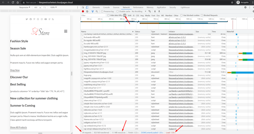 Details about page with no cache