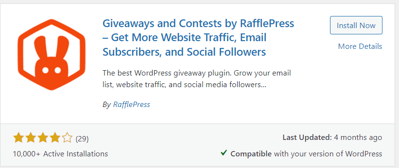 Simple Giveaways – Grow your business, email lists and traffic with contests – WordPress plugin