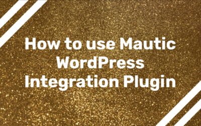 How to use Mautic WordPress Integration Plugin