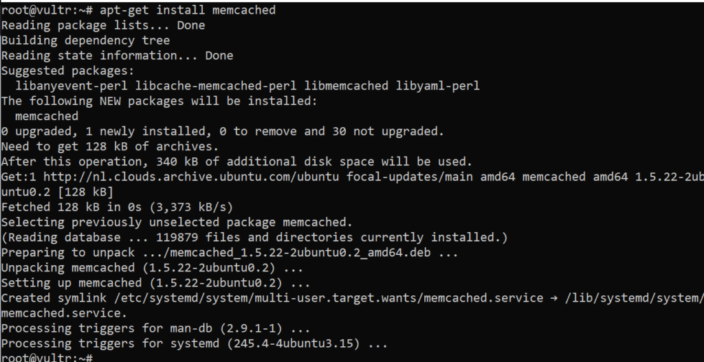 set up Memcached