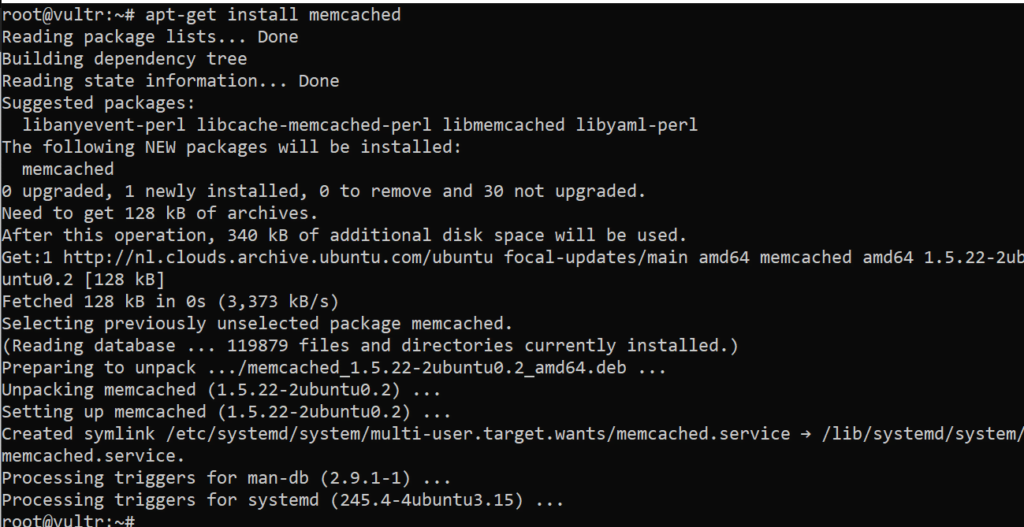 set up Memcached