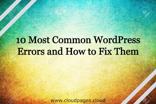 Most common wordpress errors