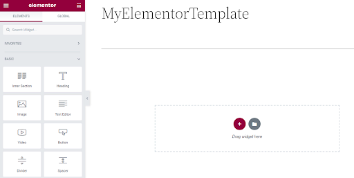 Your Elementor editor