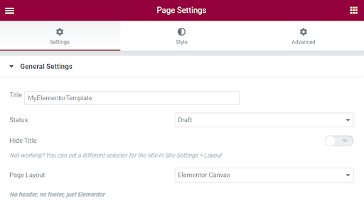 select preferred page layout